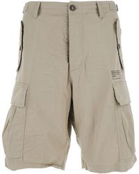 DSquared² - Grey Shorts With Wide Leg And Four Flap Pockets With Buttons In Cotton Stretch Man - Lyst