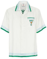 CASABLANCA - Bowlingshirt With Logo Detail On The Front And Maxi Logo Print On The Rear - Lyst