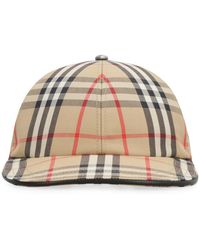 Burberry - Vintage Check Motif Baseball Cap - Lyst