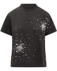 DES_PHEMMES - Des Phemmes T-shirt With Rhinestones - Lyst