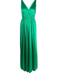 P.A.R.O.S.H. V-neck Sleeveless Gown - Green