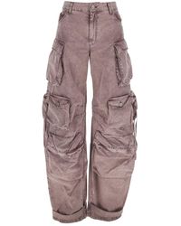 The Attico - Jeans With Logo Patch On The Rear And Turn-Up Cuffs - Lyst
