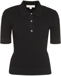 Michael Kors - Ribbed Knit Polo Shirt - Lyst