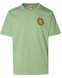 KENZO - Green Cotton T-shirt - Lyst
