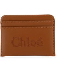 Chloé - Caramel Leather Card Holder - Lyst