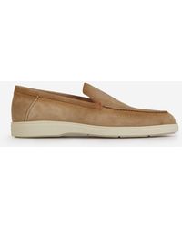 Santoni - Suede Leather Loafers - Lyst