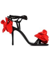 Magda Butrym - Flower Satin Sandals Shoes - Lyst