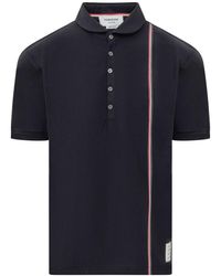 Thom Browne - Polo Shirt With Rwb Logo - Lyst