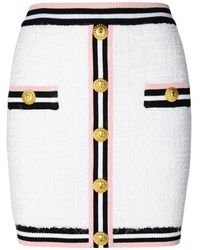 Balmain - Viscose Blend Miniskirt - Lyst