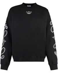 Off-White c/o Virgil Abloh - Off- Logo Detail Cotton Sweatshirt - Lyst