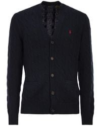 Polo Ralph Lauren - Cotton Cable Knit Cardigan - Lyst