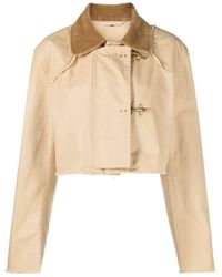 Fay - 2-hook Canvas Cropped Jacket - Lyst
