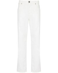 Balmain - Straight Jeans With Embroidery - Lyst