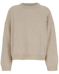 Loulou de Saison - Crew Neck Sweater With Dropped Shoulder - Lyst