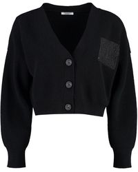Peserico - Wool And Cashmere Cardigan - Lyst