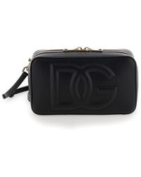 Dolce & Gabbana - Crossbody Bag With Quilted Logo - Lyst