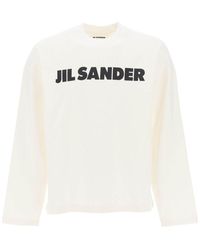 Jil Sander - Long-Sleeved T-Shirt With Logo - Lyst