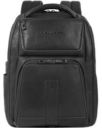 Piquadro - 15.5" Leather Laptop Backpack Bags - Lyst
