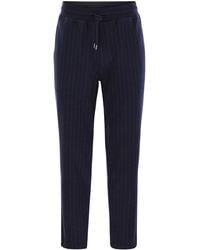 Brunello Cucinelli - Double Pinstripe Fleece Trousers - Lyst