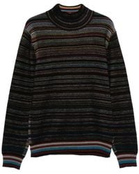 Paul Smith - Fitted High-Neck Multicolour Stripe Sweater - Lyst