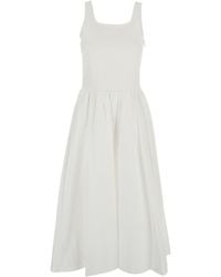 DUNST - Dress With Side Zipper Closure And Flared Skirt With Pleated Details - Lyst