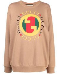 Gucci - Logo Cotton Sweatshirt - Lyst