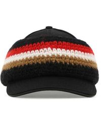 Burberry - Baseball Cap With Knit Headband - Lyst
