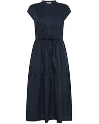 Woolrich - Ruffle Shirt Dress With Drawstring - Lyst