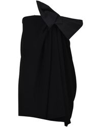 black halo saracen bow mini dress