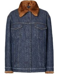 Fendi - Jacket Ff Padded Denim - Lyst
