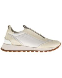 Brunello Cucinelli - Sneakers With Monile Insert - Lyst