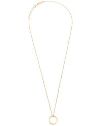 Maison Margiela - Gold Tone Necklace With Branded Ring Detail In Silver Woman - Lyst