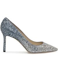 Jimmy Choo - Romy 85 Glittered Leather Pumps - Lyst