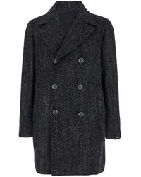 Tagliatore - 'Peacot' Short Double-Breasted Coat - Lyst
