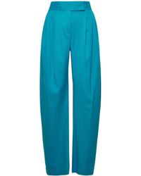 The Attico - Gary Light Blue Wool Trousers - Lyst