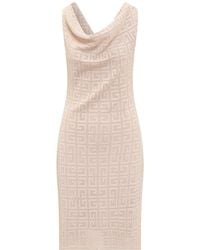 Givenchy - 4g Draped Dress In Jacquard - Lyst