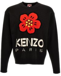 KENZO - Crew-Neck Wool Sweater - Lyst