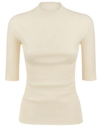 Peserico - Tricot Jersey With Half Sleeves - Lyst
