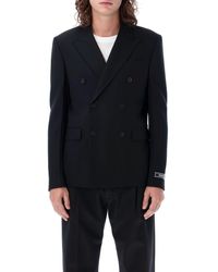 Versace - Double Breasted Blazer - Lyst