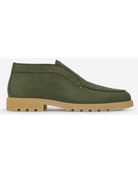 Santoni - High Suede Leather Boots - Lyst