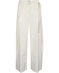 Erika Cavallini Semi Couture - Wool Twill Amelia Trousers - Lyst