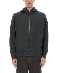 Stone Island - Zipper Hoodie With Classic Hood - Lyst