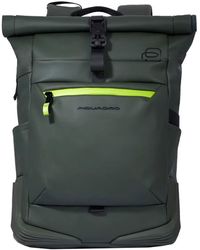 Piquadro - Roll-Top Backpack For Pc And Ipad Cpn Chest Strap Bags - Lyst