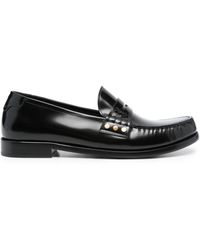 Saint Laurent - Moccasins In Brushed Leather - Lyst