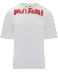 Marni - T-Shirt With Logo - Lyst
