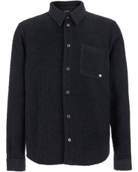 Amiri - Shirt With Classic Collar And Logo Plaque On The Front - Lyst