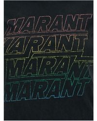 Isabel Marant - Round Neck T-Shirt With Logo Print - Lyst