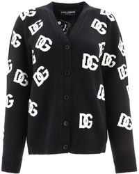 Dolce & Gabbana "dg" Inlaid Cardigan - Black