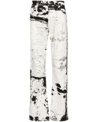 Alexander McQueen - Printed Denim Jeans - Lyst