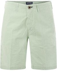Vilebrequin - Micro Striped Cotton Bermuda Shorts - Lyst